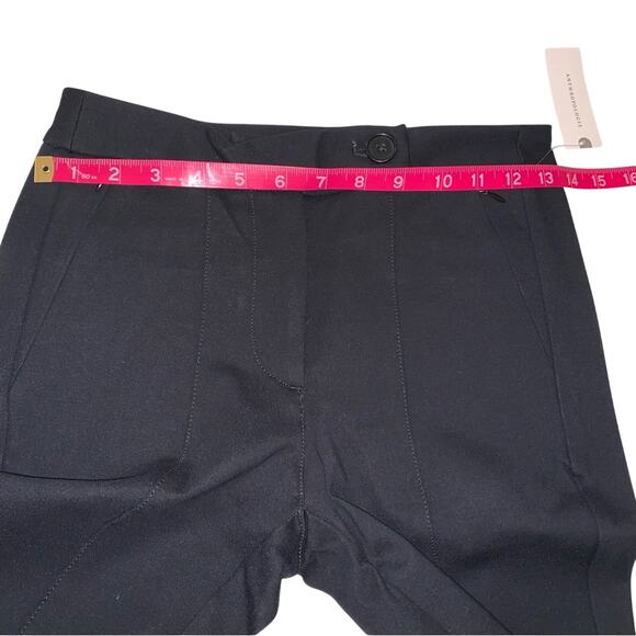 MAEVE by ANTHROPOLOGIE   NWT  Black Ankle Zip Pants Size 0 High Rise Slim Leg - Picture 12 of 15